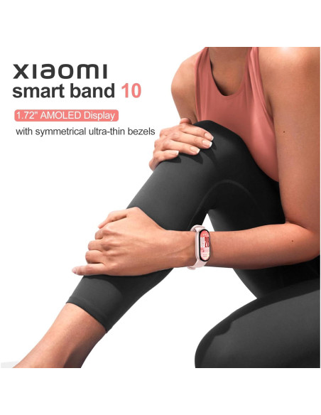 Xiaomi Mi Smart Band 10 - 1.72" AMOLED, 21 Días Batería, Rosa