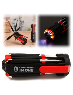 Destornillador Multifuncional 8 en 1 Kahbin con Linterna LED