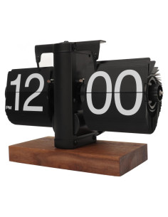 Reloj de Volteo Digital Kodrily Negro con Base de Nogal