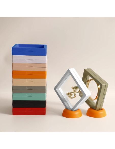 12PCS Soporte de Exhibición Flotante 3D ITUTOO - Caja Joyería