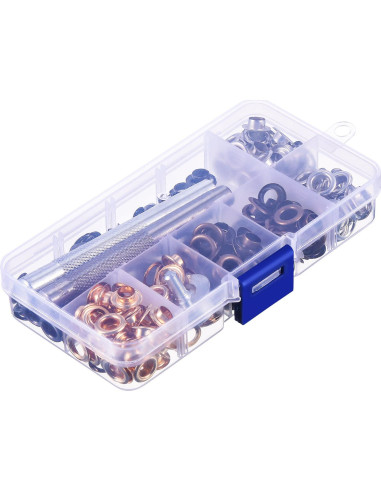 Kit de Ojetes Bememo 200 Juegos 6 mm con Herramientas y Caja