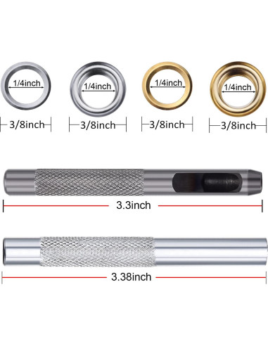 Kit de Ojetes Bememo 200 Juegos 6 mm con Herramientas y Caja