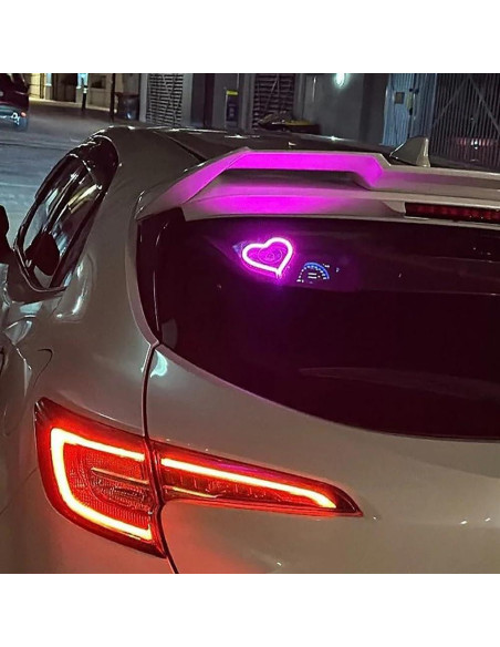 Luz Ambiental LED para Auto Blueshyhall Patrón Corazón Rosa