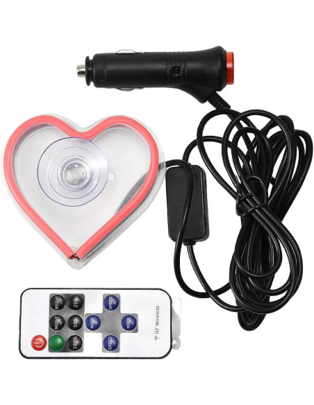 Luz Ambiental LED para Auto Blueshyhall Patrón Corazón Rosa