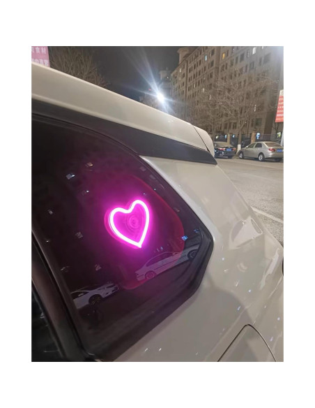 Luz Ambiental LED para Auto Blueshyhall Patrón Corazón Rosa