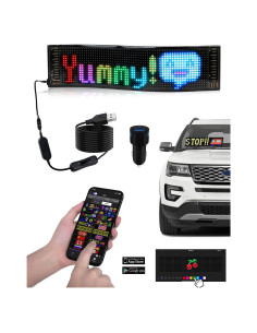 Cartel LED Desplazable HERCOO 37.1x9.1cm Bluetooth RGB