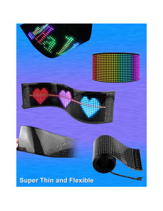 Cartel LED Desplazable HERCOO 37.1x9.1cm Bluetooth RGB 2