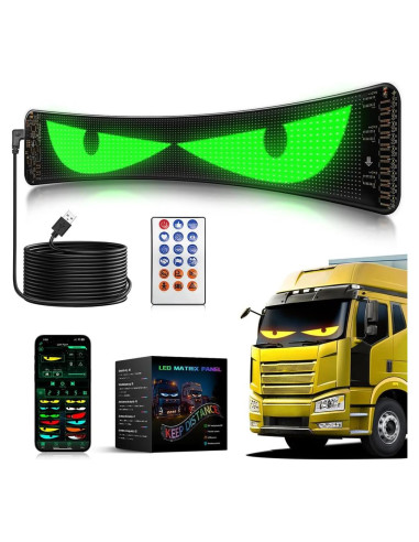 Ojos LED para Parabrisas DJWFARR 60 cm Luz Diablo Personalizable