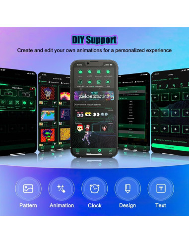 Ojos LED para Parabrisas DJWFARR 60 cm Luz Diablo Personalizable