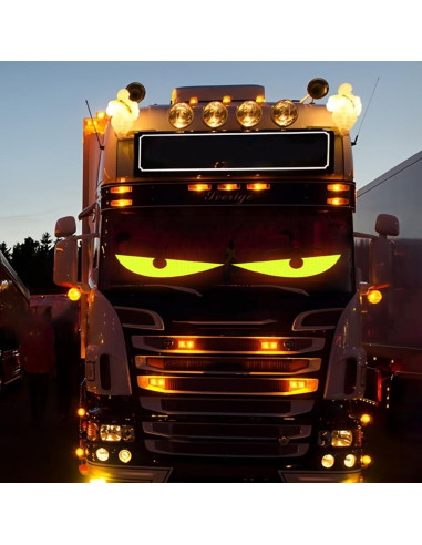 Ojos LED para Parabrisas DJWFARR 60 cm Luz Diablo Personalizable