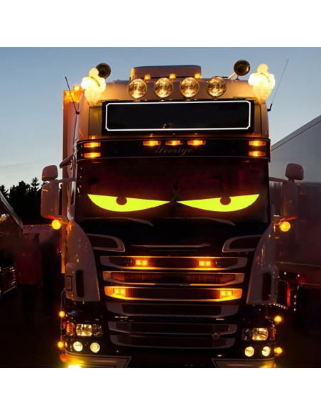 Ojos LED para Parabrisas DJWFARR 60 cm Luz Diablo Personalizable
