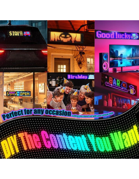 Ojos LED para Parabrisas DJWFARR 60 cm Luz Diablo Personalizable