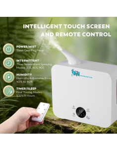 Humidificador de Reptiles Moongiantgo 2.5L con Niebla Ajustable 2