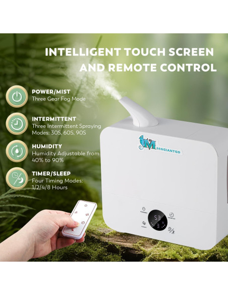 Humidificador de Reptiles Moongiantgo 2.5L con Niebla Ajustable