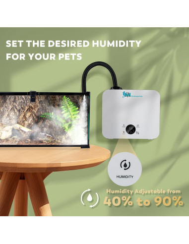 Humidificador de Reptiles Moongiantgo 2.5L con Niebla Ajustable