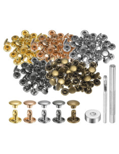 Remaches de Cuero HARFINGTON 100 Unidades 8mm x 6mm Metálicos