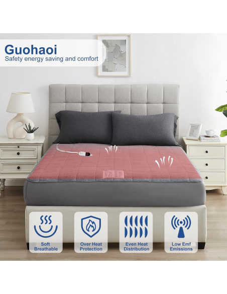 Almohadilla Térmica Eléctrica Guohaoi Individual Gris 190x99cm