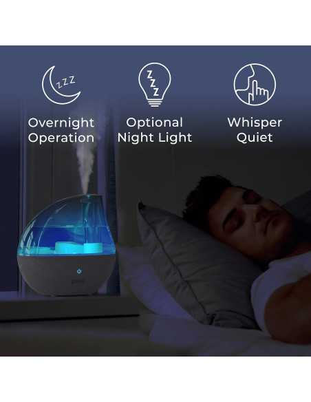 Humidificador ultrasónico Pure Enrichment MistAire Silver 1.5L