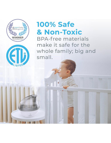 Humidificador ultrasónico Pure Enrichment MistAire Silver 1.5L