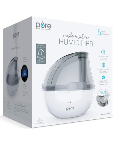 Humidificador ultrasónico Pure Enrichment MistAire Silver 1.5L