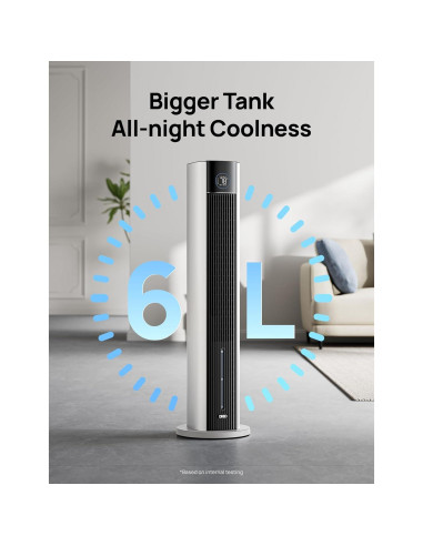 Ventilador Torre Dreo IceWind 712S 109 cm Blanco 4 Velocidades