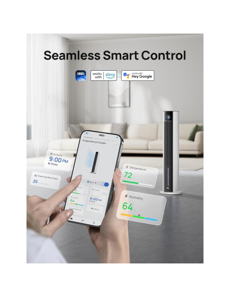 Ventilador Torre Dreo IceWind 712S 109 cm Blanco 4 Velocidades