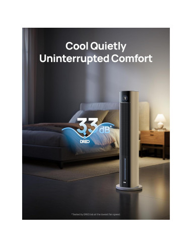 Ventilador Torre Dreo IceWind 712S 109 cm Blanco 4 Velocidades