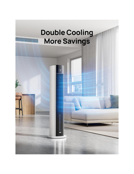 Ventilador Torre Dreo IceWind 712S 109 cm Blanco 4 Velocidades