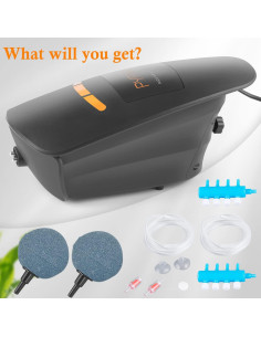 Bomba de Aire PYPABL 400GPH 1500L/H Silenciosa para Acuario 2