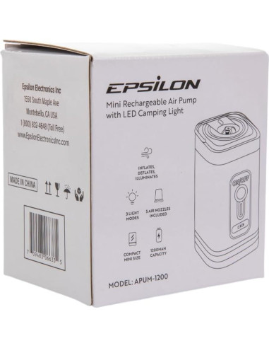 Bomba de Aire Eléctrica Epsilon Mini 1200mAh Recargable
