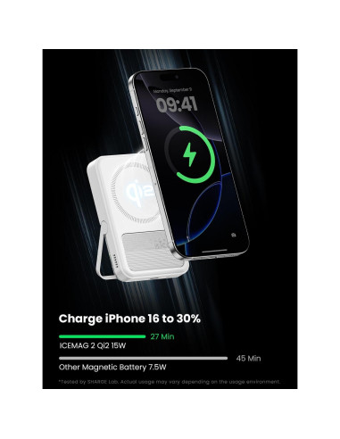 Banco de Energía ICEMAG 10000mAh Cargador USB C 67W