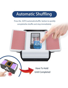 Barajador de Cartas Automático KNEBAD CMJ-X1 Portátil Bajo Ruido 2