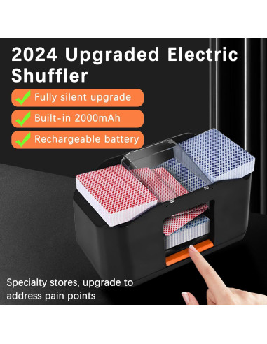 Barajador de Cartas Automático FOSMIJIZ 2 Mazos Recargable 2000mAh