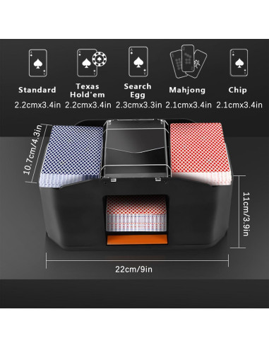 Barajador de Cartas Automático FOSMIJIZ 2 Mazos Recargable 2000mAh