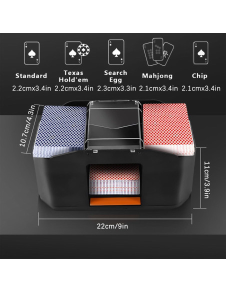 Barajador de Cartas Automático FOSMIJIZ 2 Mazos Recargable 2000mAh