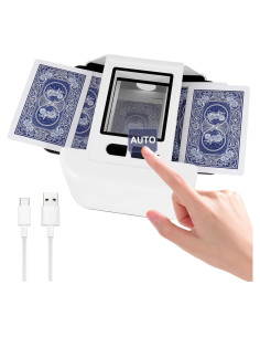 Barajador de Cartas Automático G GO . HO, Recargable, 2 Mazos
