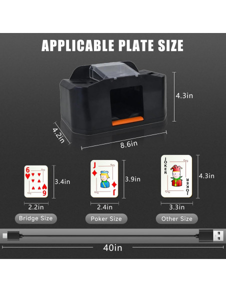 Barajador Automático de Cartas MJYP wy630, Recargable 2000 mAh