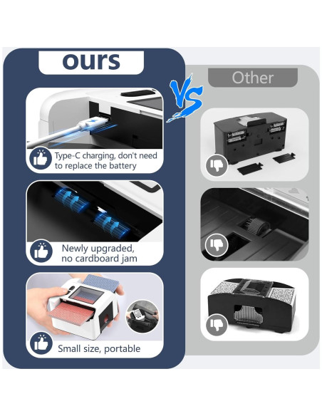 Barajador Automático de Cartas ShinePick - Eléctrico, 2000mAh