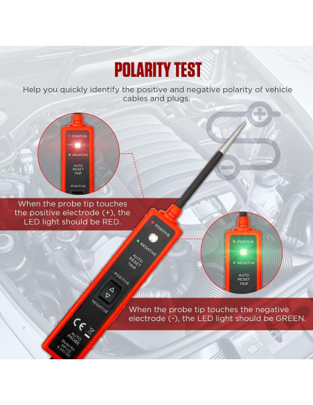 Probador de Circuito Automotriz CMTOOL AY-29 6V-24V con Cable 4M