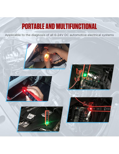 Probador de Circuito Automotriz CMTOOL AY-29 6V-24V con Cable 4M