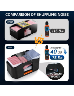 Barajador de Cartas Eléctrico AutoAli JY2D 2000mAh Silencioso 2