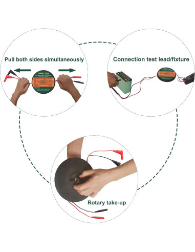 Cables de Prueba Retráctiles 2 Cables 18AWG 9m Kit Multímetro