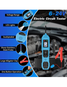 Probador de Circuitos Automotriz Ansbell 6V-36V Multifuncional 2