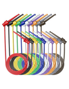 Cables de Prueba Goupchn 10PCS 1m Gancho a Gancho 500V 5A