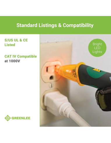 Detector de Voltaje No Contacto Greenlee GT-16, 5-1000V AC