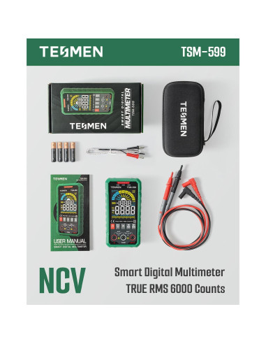 Multímetro Digital TSM-599 Inteligente TRMS 6000 Cuentas
