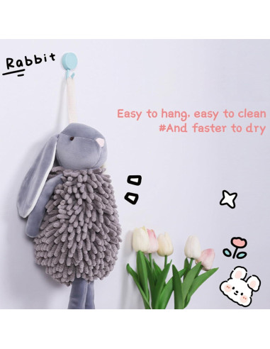 Toalla de Mano Chenille Genérico 26x13cm Suave y Absorbente