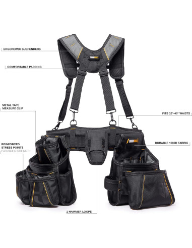 Arnés de Suspensión ToughBuilt TB-302-6 Ajustable 25 Bolsillos