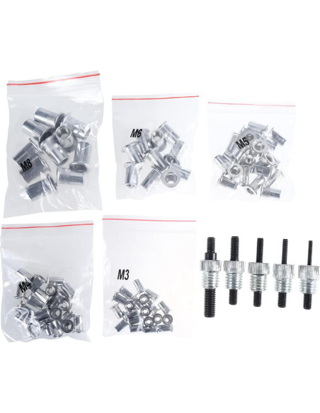 Kit de Herramienta de Remache BTSHUB 86 Piezas M3 M4 M5 M6 M8