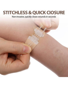 Tiras de Cierre de Heridas CXWLTT 5 Pcs 1.5cm x 8cm 2